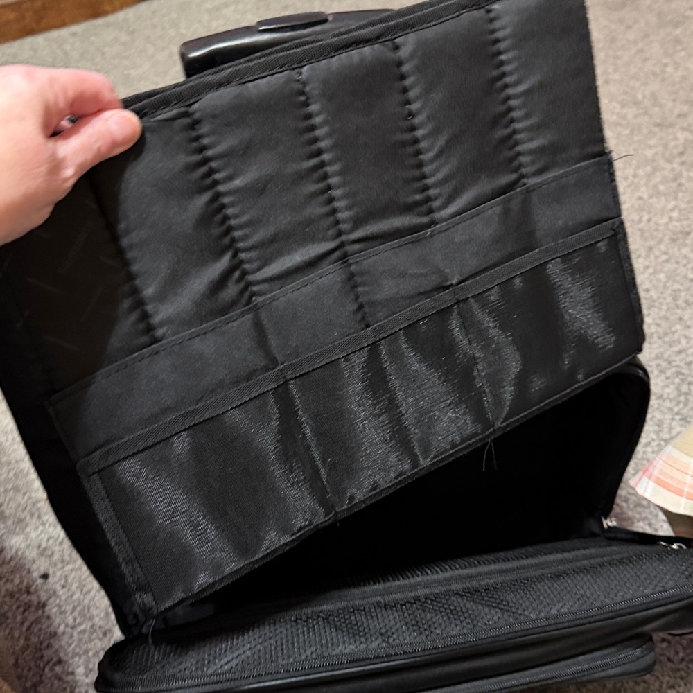 Samsonite Black Rolling Travel Bag/laptop bag/Briefcase on wheels Spinner - Picture 5 of 14